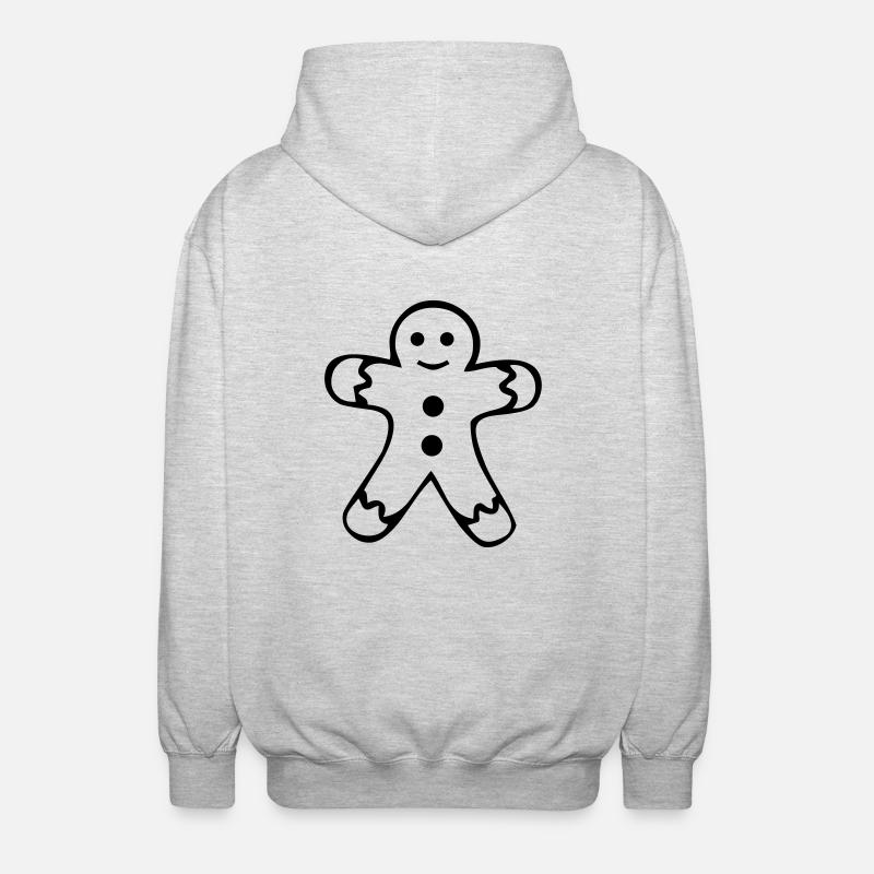 lebkuchenmann_01 - Veste à capuche unisexe - gris clair chiné