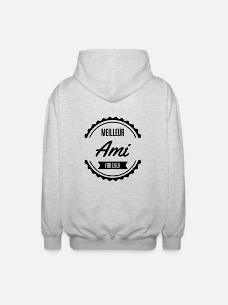 meilleur ami - Unisex Hooded Jacket - light heather grey