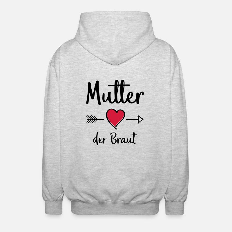 mutter der braut - Unisex Kapuzenjacke - Hellgrau meliert