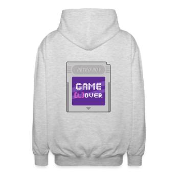 RETRO BOY Game Lover - Veste à capuche unisexe - gris clair chiné - Dos - AI Model Male 185 light (185cm)