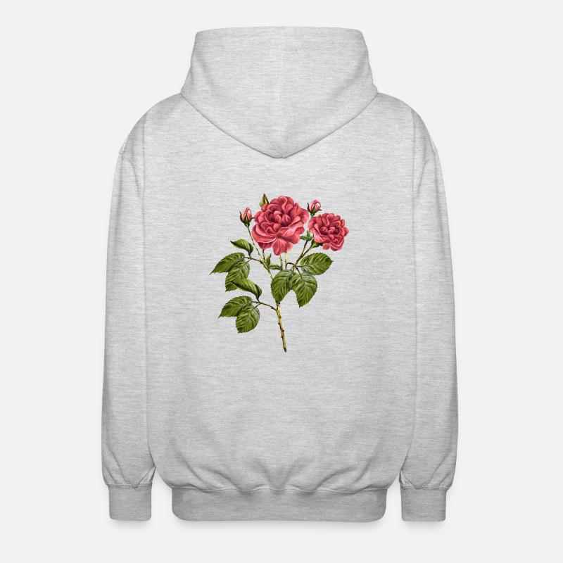 Fleur - Veste à capuche unisexe - gris clair chiné