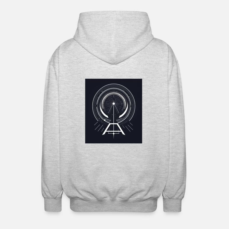 Abstract Geometric GraphicsAbstract Graph - Unisex Hooded Jacket - light heather grey