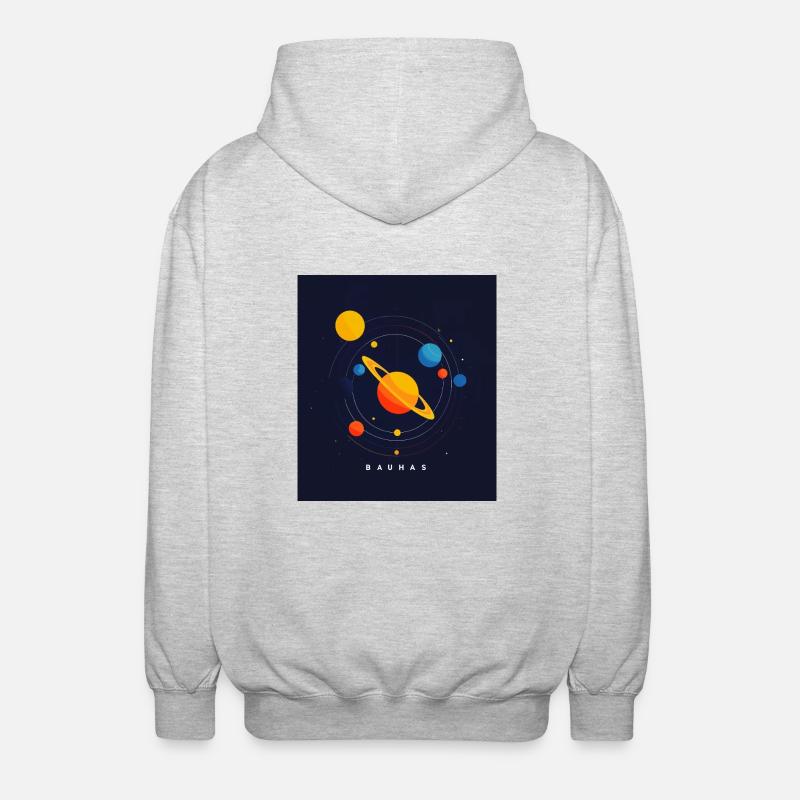 Bauhas Planetary System - Unisex Hooded Jacket - light heather grey