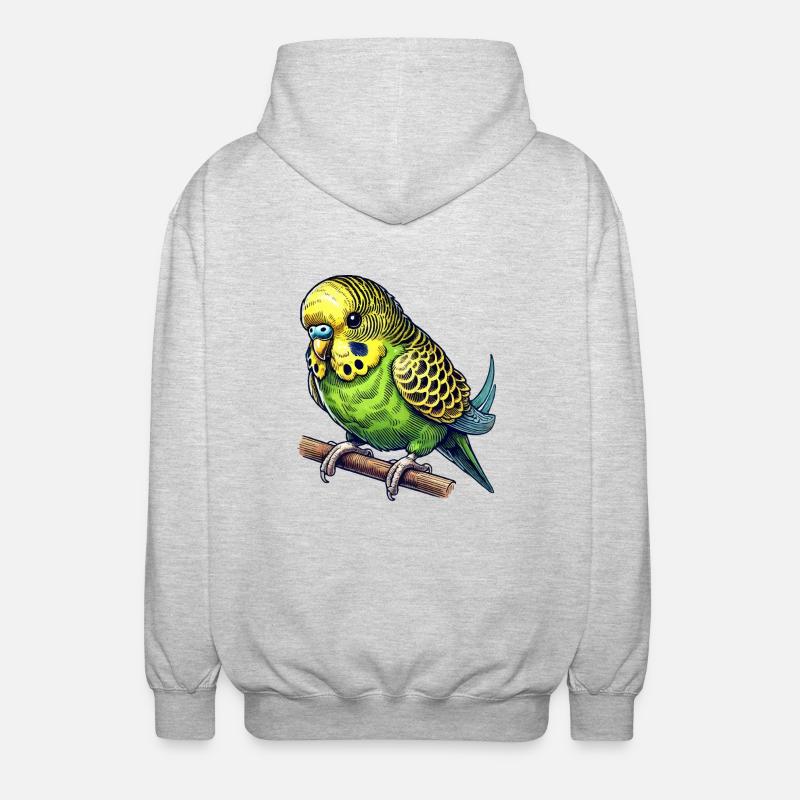 Perruche ondulée - Veste à capuche unisexe - gris clair chiné