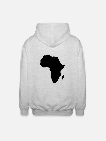Afrique - Veste à capuche unisexe - gris clair chiné