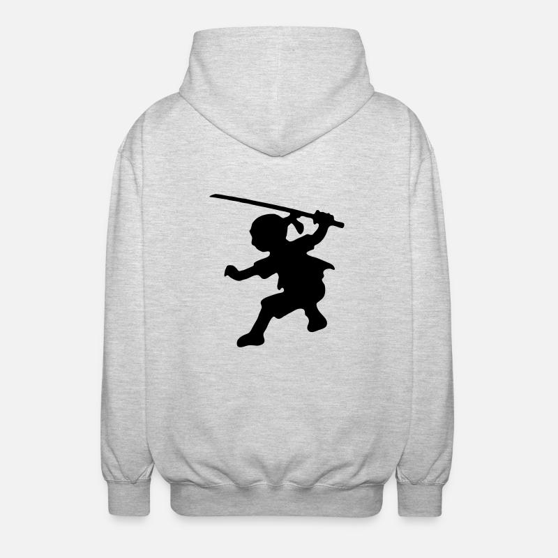 ninja - Unisex Kapuzenjacke - Hellgrau meliert