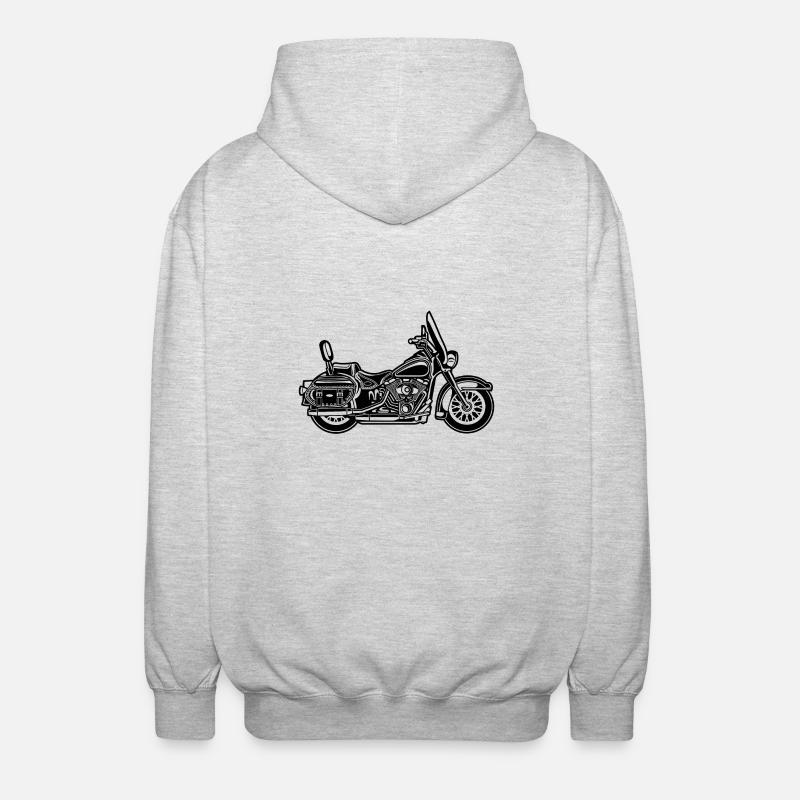 Chopper / motorcycle 06_black - Unisex Hooded Jacket - light heather grey