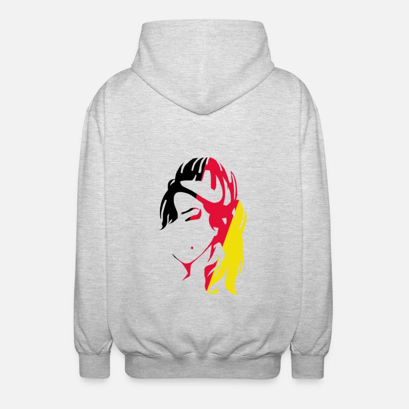 Deutsche Maid - Unisex Kapuzenjacke - Hellgrau meliert