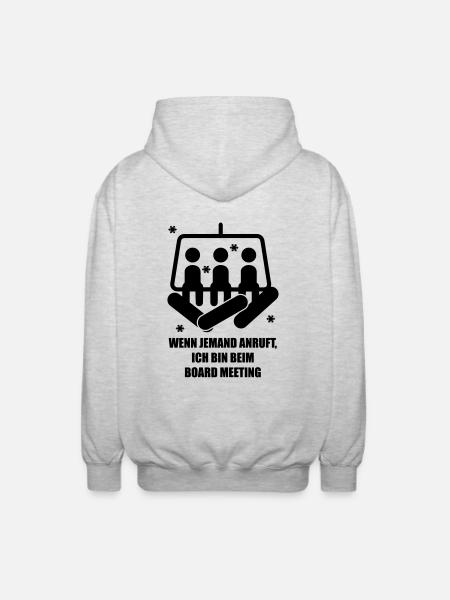 snowboard - Unisex Hooded Jacket - light heather grey