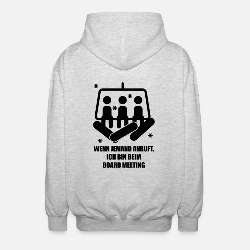Snowboard - Unisex Kapuzenjacke - Hellgrau meliert