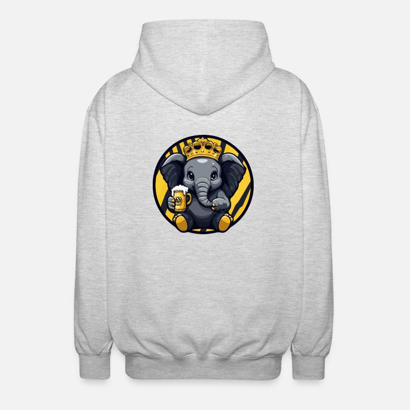 Bière d’éléphant - Veste à capuche unisexe - gris clair chiné