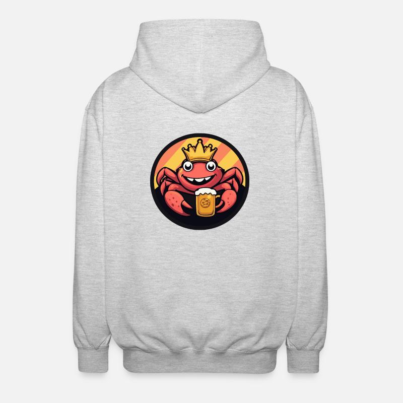 Crab Crab Beer - Unisex Hooded Jacket - light heather grey