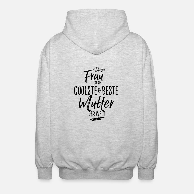 mutter - die Beste (s) - Unisex Kapuzenjacke - Hellgrau meliert