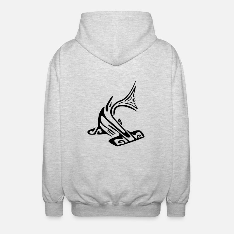hammer_sharkmanta - Unisex Kapuzenjacke - Hellgrau meliert