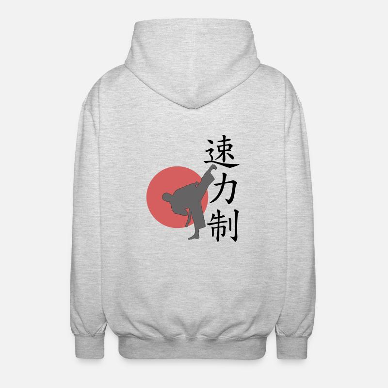 Speed Power Control WHITE BACKG - Unisex Kapuzenjacke - Hellgrau meliert