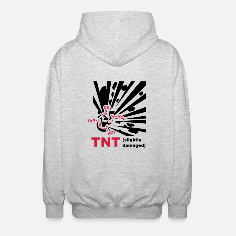 TNT - Explosion - Unisex Kapuzenjacke - Hellgrau meliert