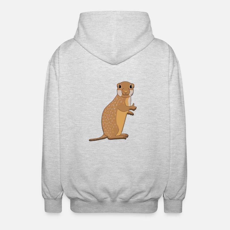 Ground squirrel tout clair - Veste à capuche unisexe - gris clair chiné