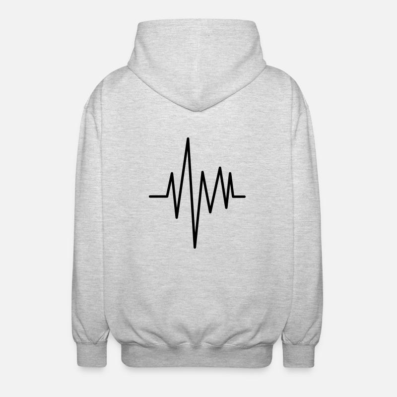 wave_pulse_u1 - Veste à capuche unisexe - gris clair chiné