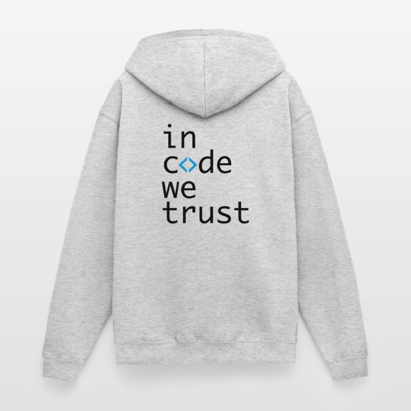 in code we trust, developer, coder Unisex Kapuzenjacke