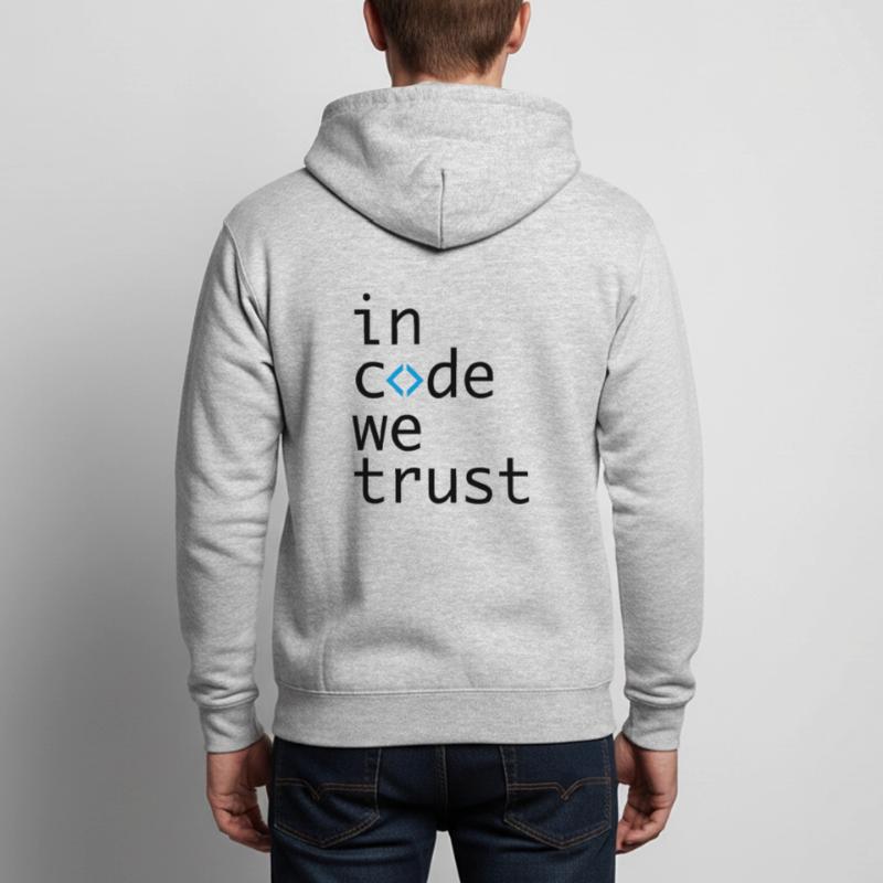 in code we trust, developer, coder Unisex Kapuzenjacke