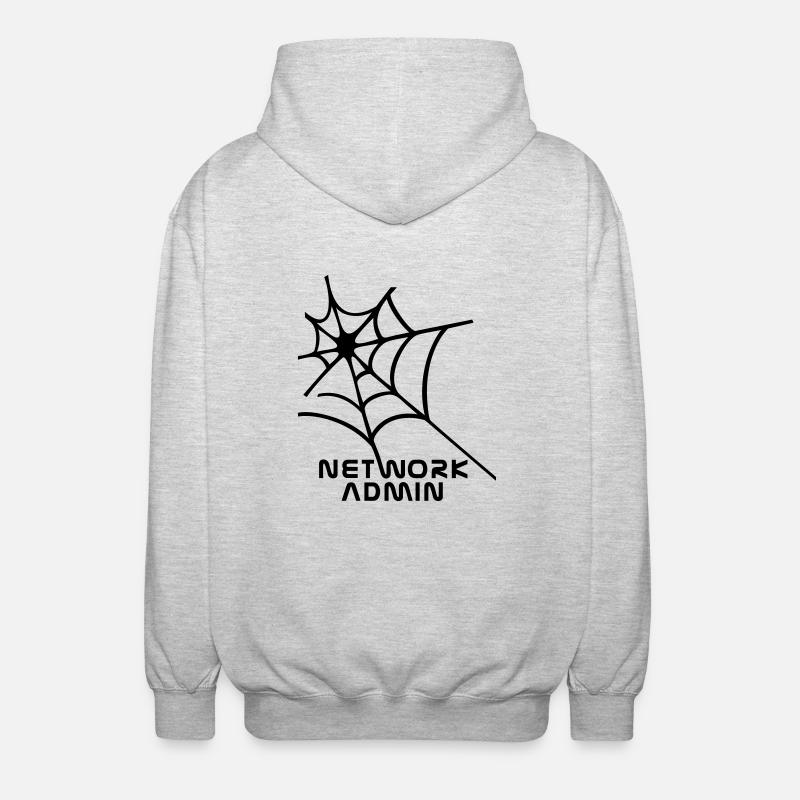 network admin - Unisex Hooded Jacket - light heather grey