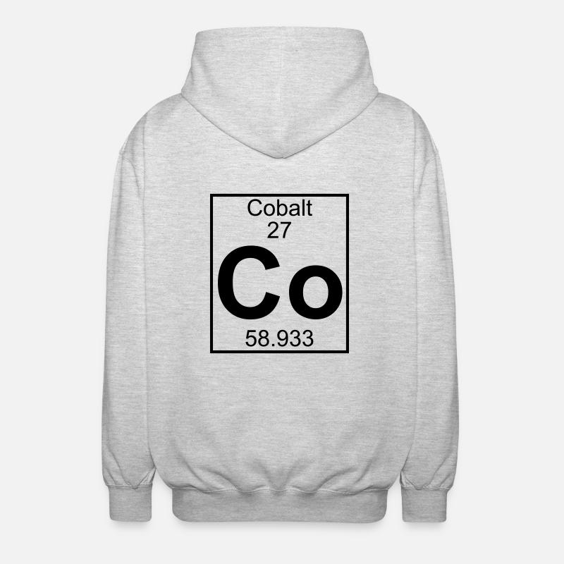 Cobalt (Co) (element 27) - Unisex Hooded Jacket - light heather grey