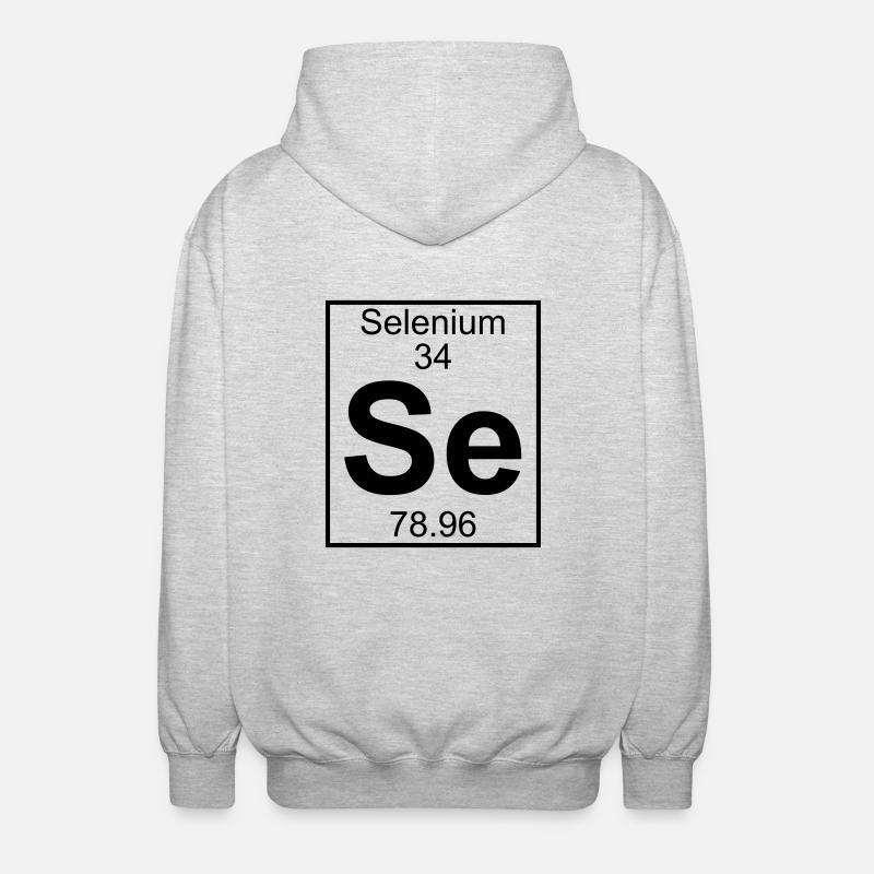 Selenium (Se) (element 34) - Unisex Hooded Jacket - light heather grey