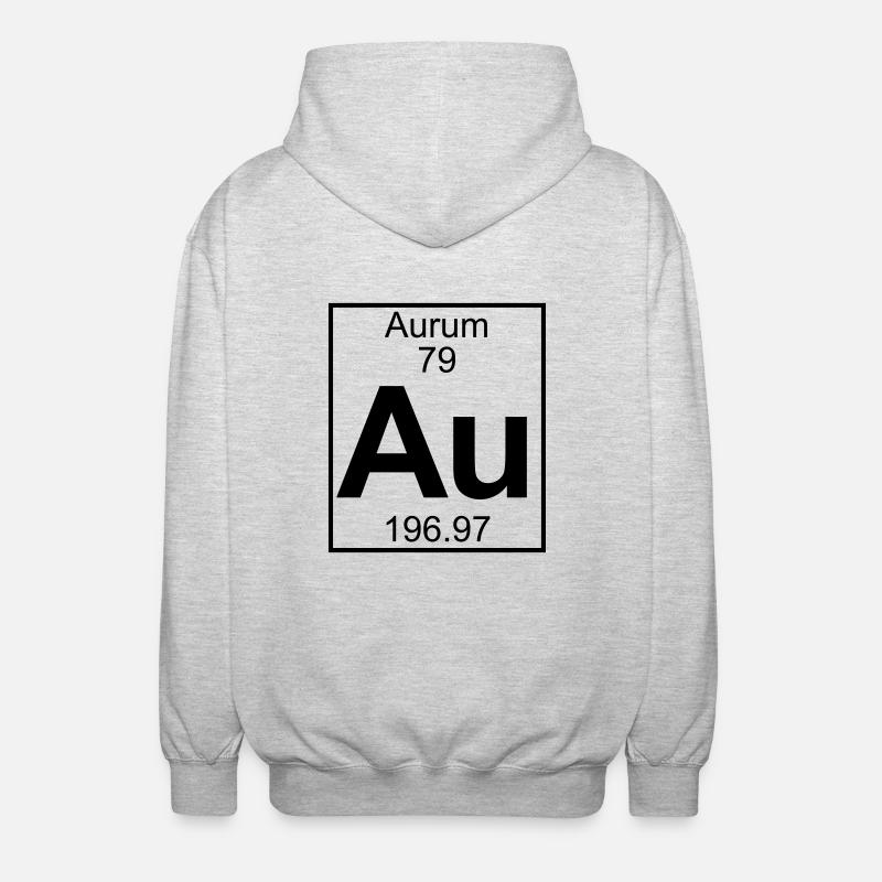 Element 079 - Au (aurum) - Full - Veste à capuche unisexe - gris clair chiné