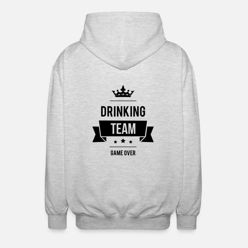 Drinking Team - Unisex Hooded Jacket - light heather grey