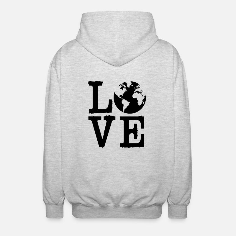La terre d'amour - Veste à capuche unisexe - gris clair chiné