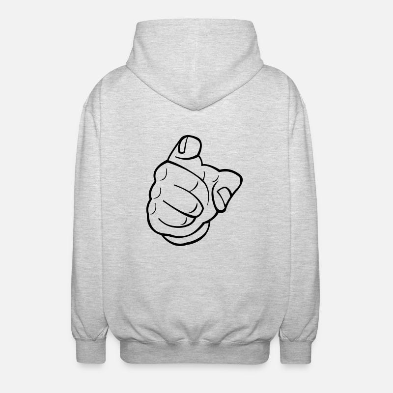 zeigefinger - Veste à capuche unisexe - gris clair chiné