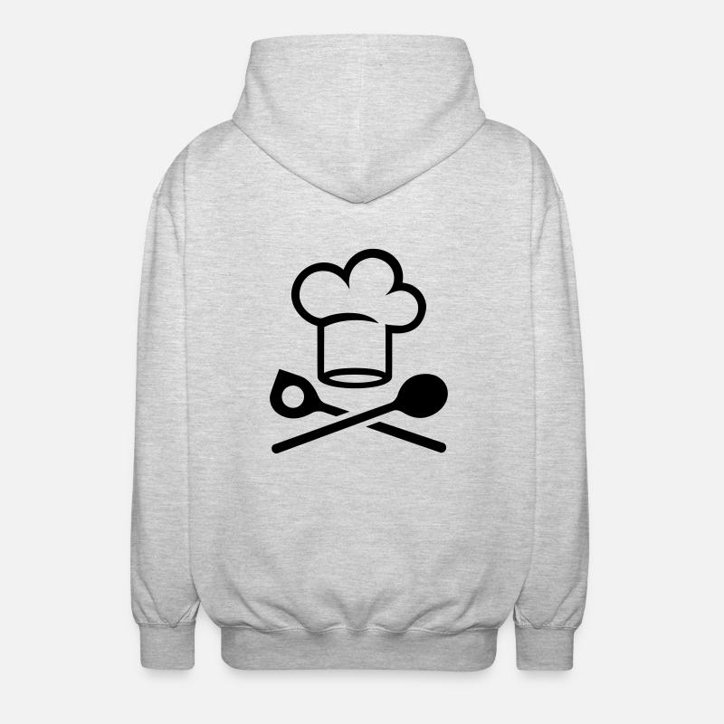 Cuisinier - Veste à capuche unisexe - gris clair chiné