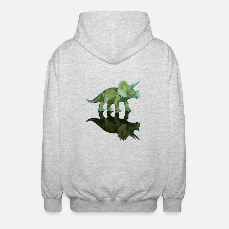 triceratops_06201404 - Unisex Kapuzenjacke - Hellgrau meliert