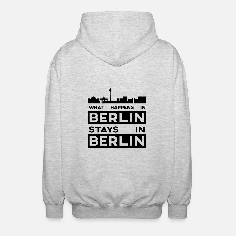 Berlin - Unisex Kapuzenjacke - Hellgrau meliert