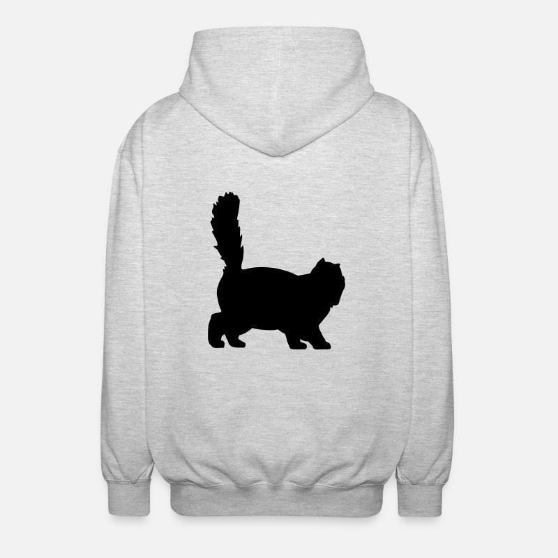 Chat - Veste à capuche unisexe - gris clair chiné