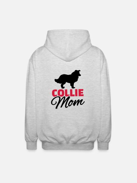 Collie - Unisex Kapuzenjacke - Hellgrau meliert