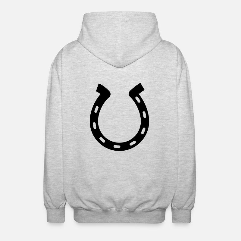 fer à cheval - Veste à capuche unisexe - gris clair chiné