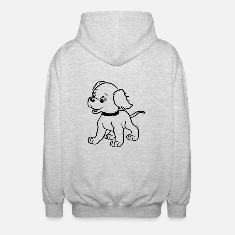 Dog bébé jouer douce - Veste à capuche unisexe - gris clair chiné