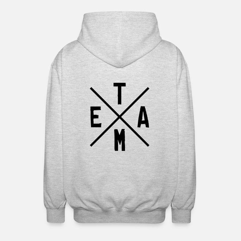 team design - Unisex Hooded Jacket - light heather grey
