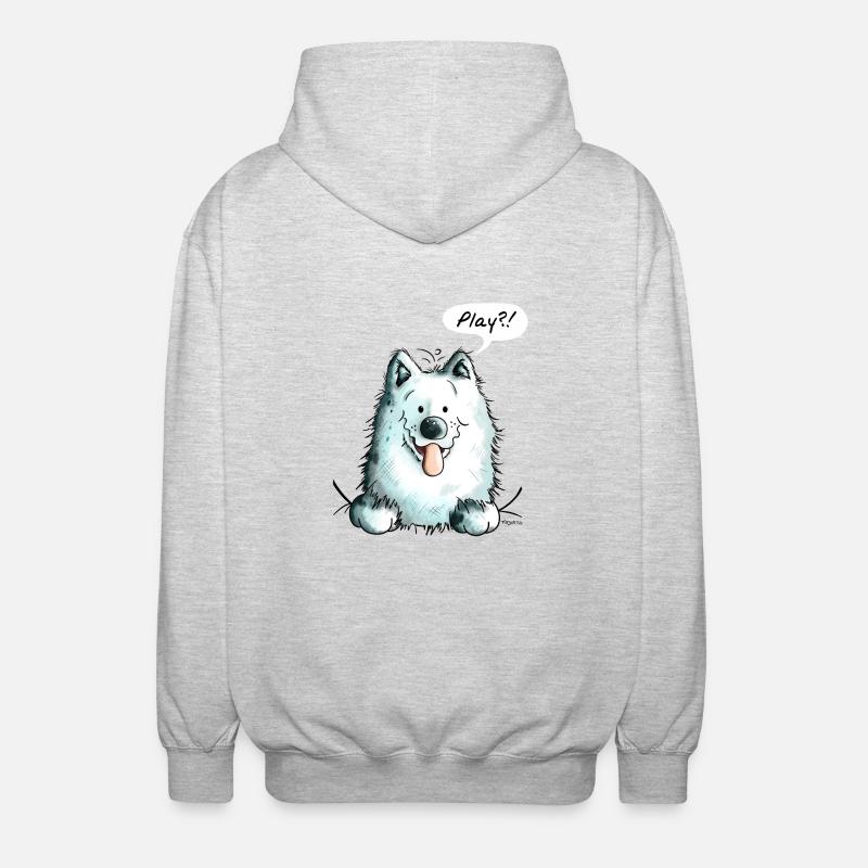 Samoyède Play - Samoyeds - Sabaka - Sobaka - Veste à capuche unisexe - gris clair chiné