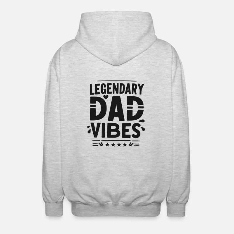 Vibrations de papa légendaires - Veste à capuche unisexe - gris clair chiné