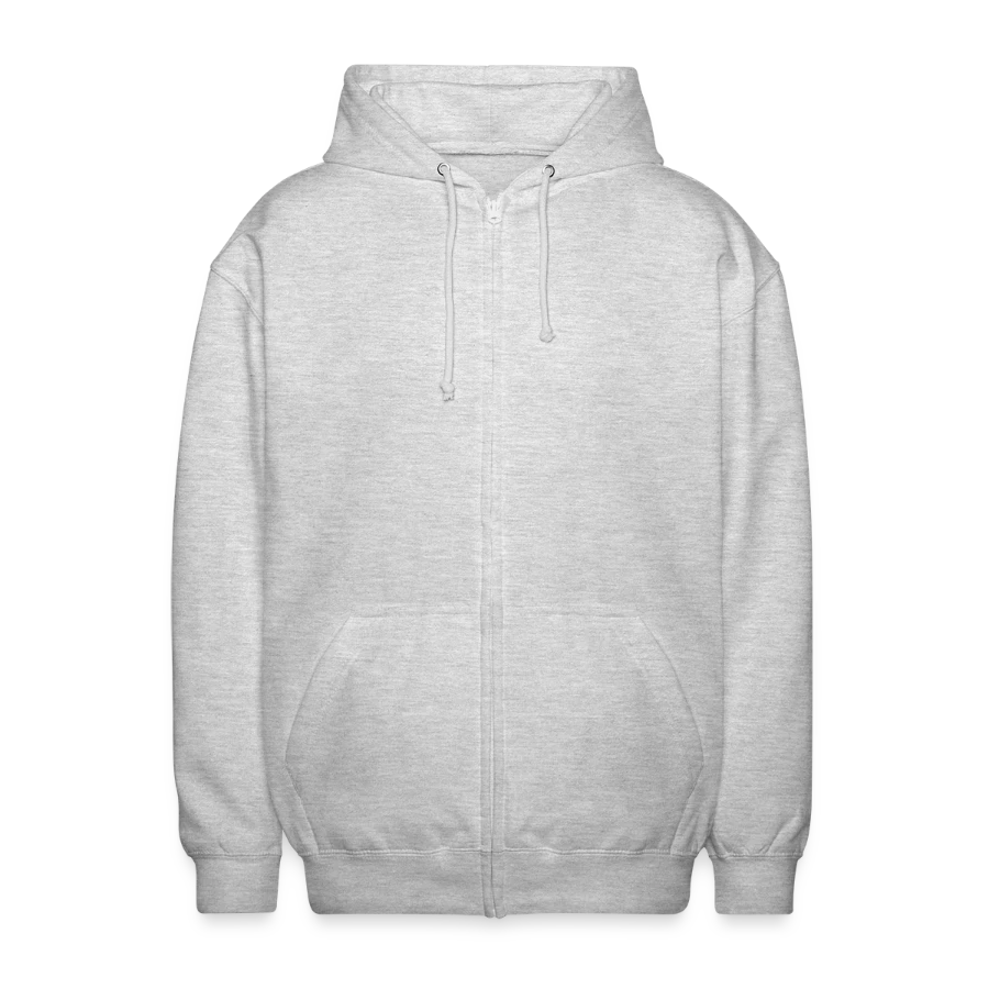 Switzerland badge on a unisex hooded jacket, light heather grey