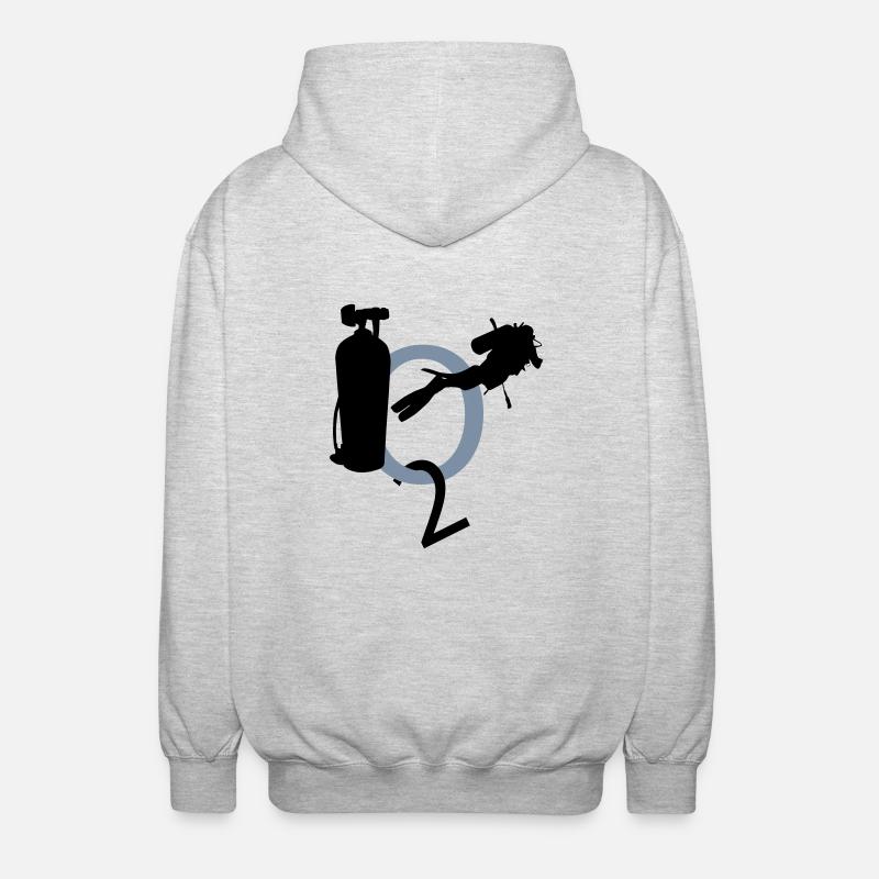 Diving - Unisex Kapuzenjacke - Hellgrau meliert