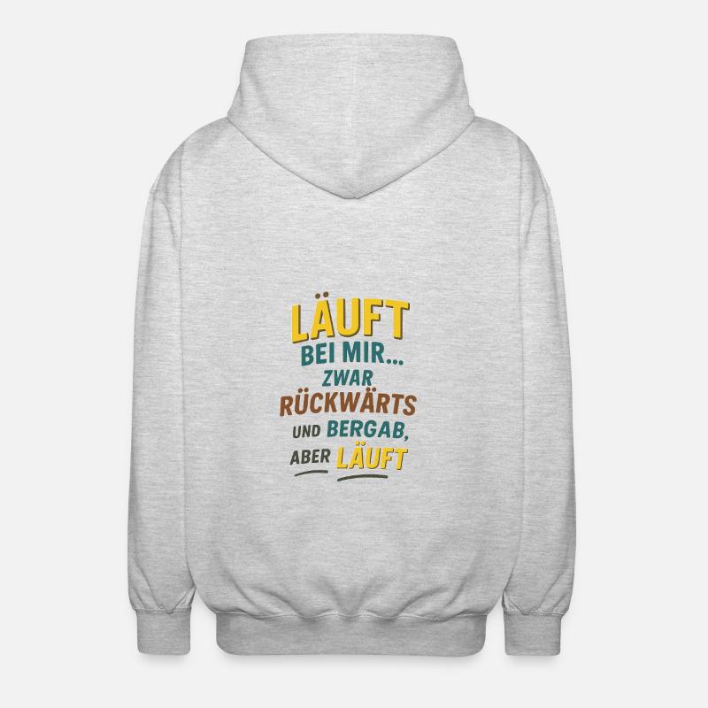 Bizarre, honnête et merveilleusement autodérision. - Veste à capuche unisexe - gris clair chiné