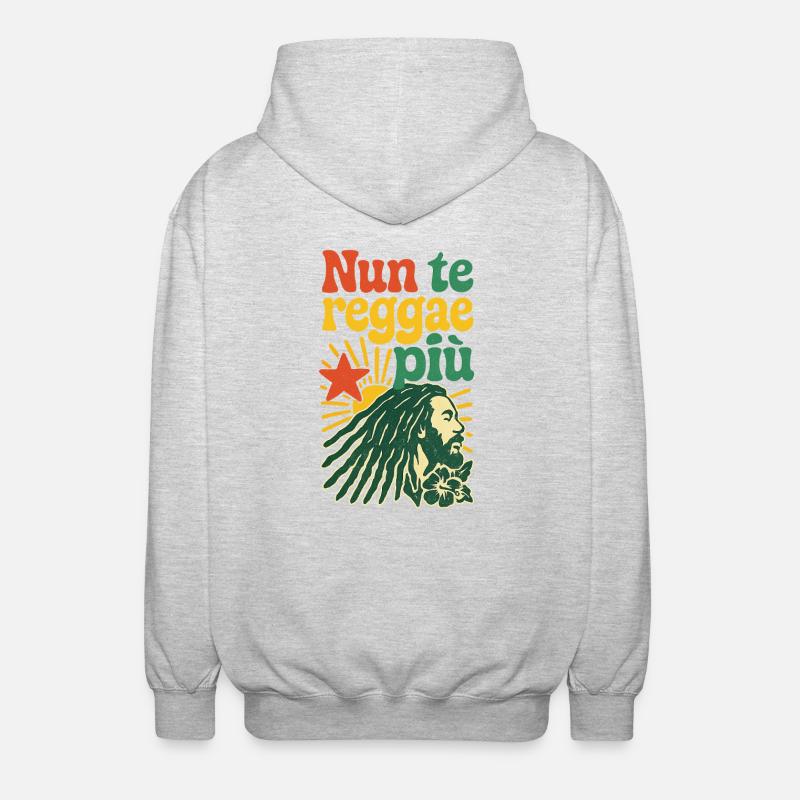 Rasta Reggae Design mit positiver Botschaft - Unisex Kapuzenjacke - Hellgrau meliert