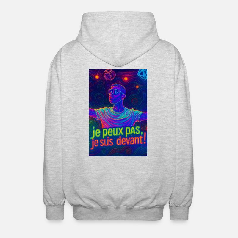 Techno - Veste à capuche unisexe - gris clair chiné