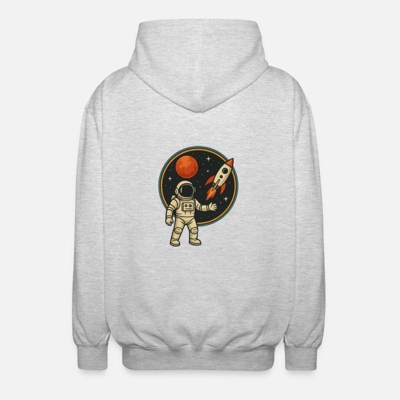 Astronaute dans l’espace - Veste à capuche unisexe - gris clair chiné