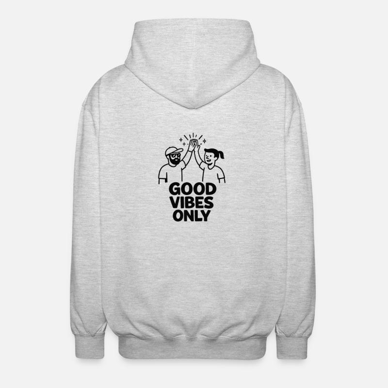 Gute Vibes Only – Freundschaft - Unisex Hooded Jacket - light heather grey