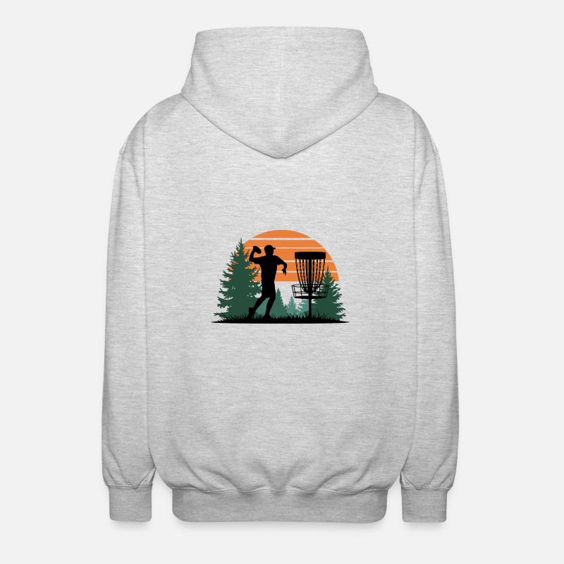 Disc Golf - Unisex Kapuzenjacke - Hellgrau meliert