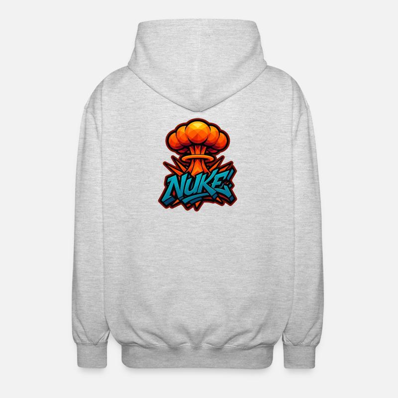 MICRO-ONDE!  - Explosion de graffitis | Design exclusif - Veste à capuche unisexe - gris clair chiné